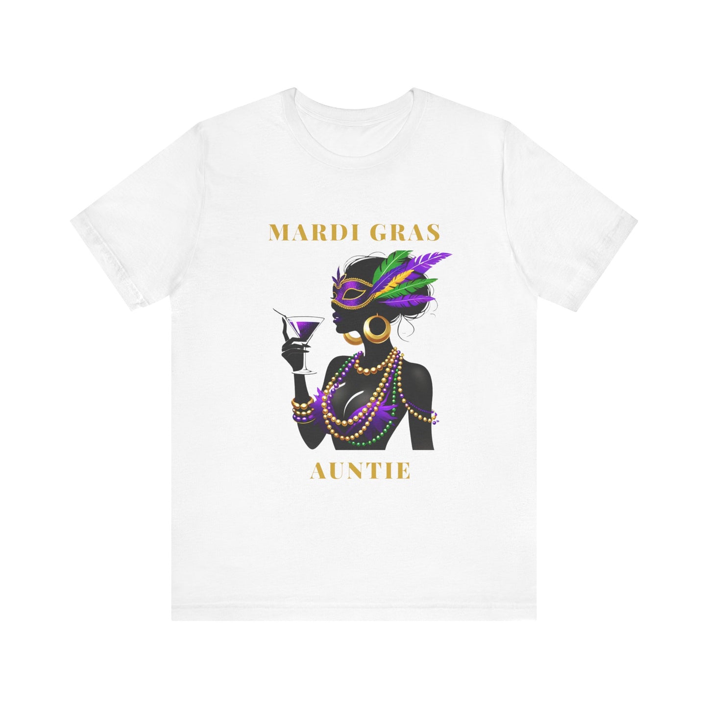 Mardi Gras Auntie Short Sleeve Tee