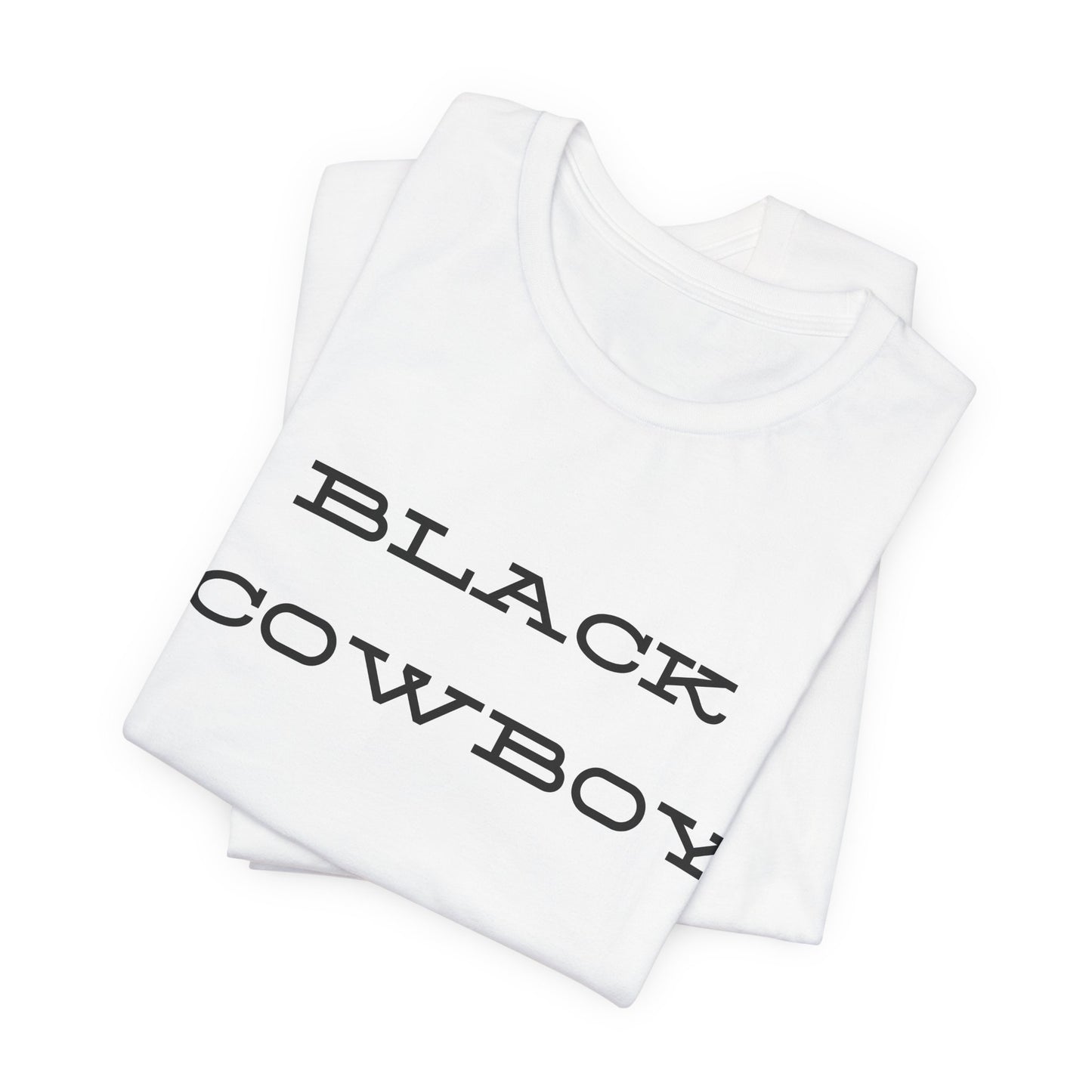 Black Cowboy Unisex Tee - Comfortable Short Sleeve Shirt for Western Enthusiasts