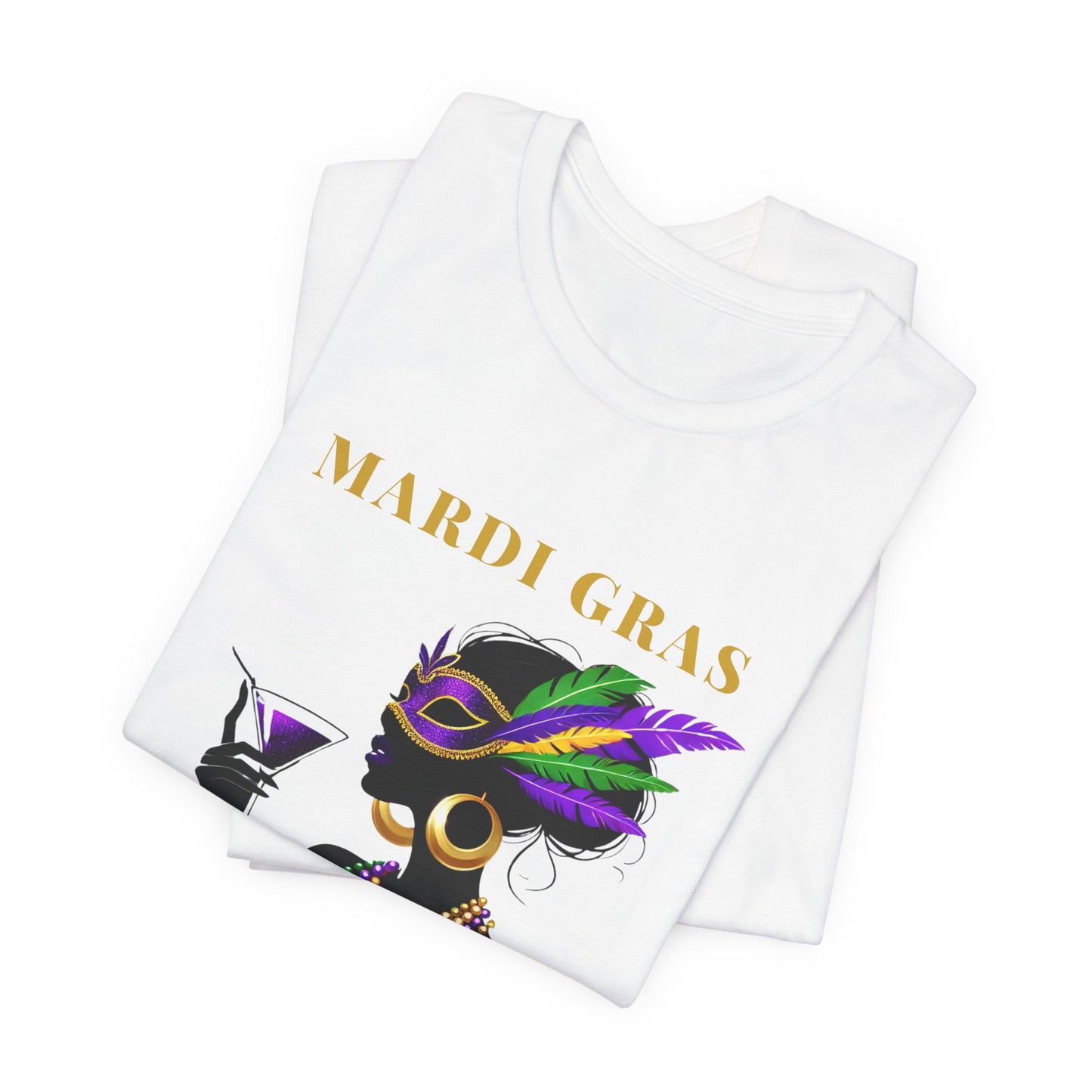 Mardi Gras Auntie Short Sleeve Tee