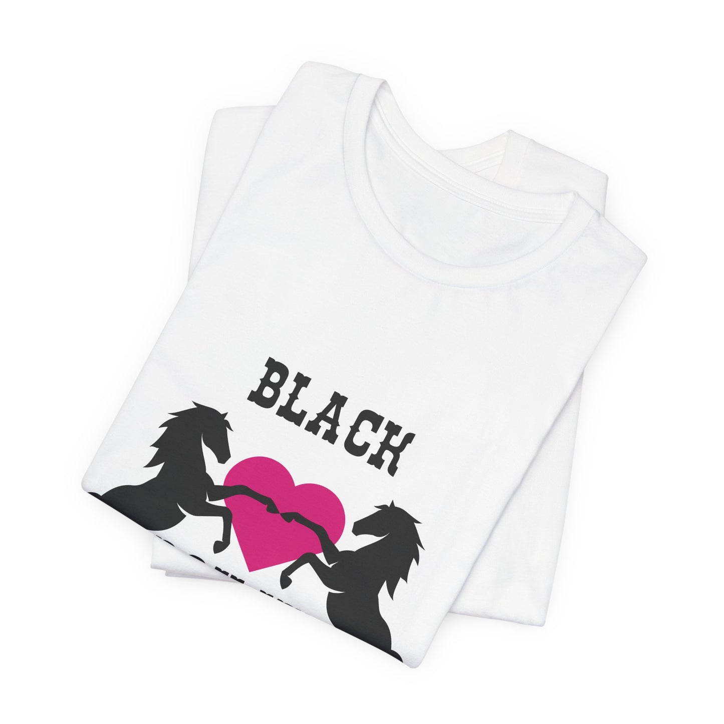 Black Boujee & Buckin' Women's Jersey Tee - Pink Heart