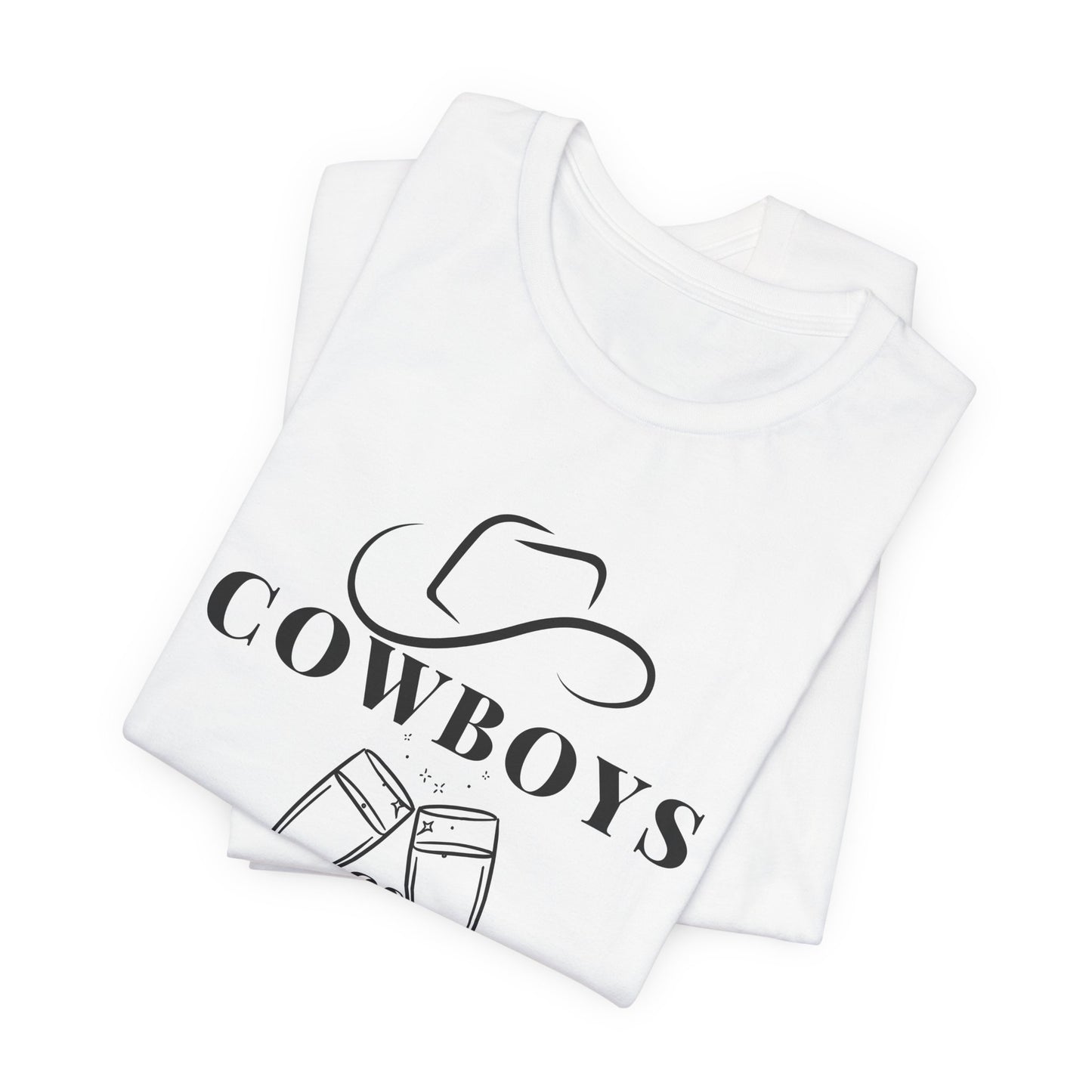 Cowboys Champagne Short Sleeve - White Tee