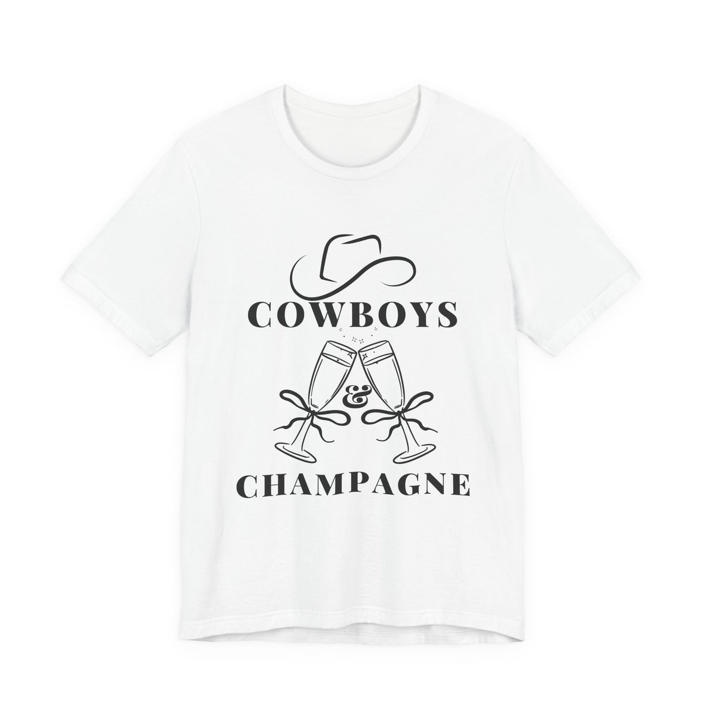 Cowboys Champagne Short Sleeve - White Tee