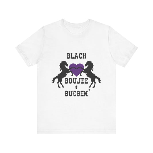 Black Boujee & Buckin' Women's Jersey Tee - Purple Heart
