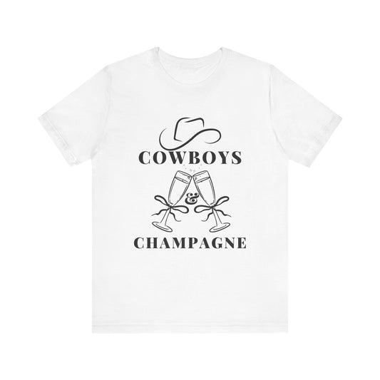 Cowboys Champagne Short Sleeve - White Tee