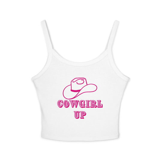 Cowgirl Up Women's Spaghetti Strap Tank Top - Perfect for Summer Style