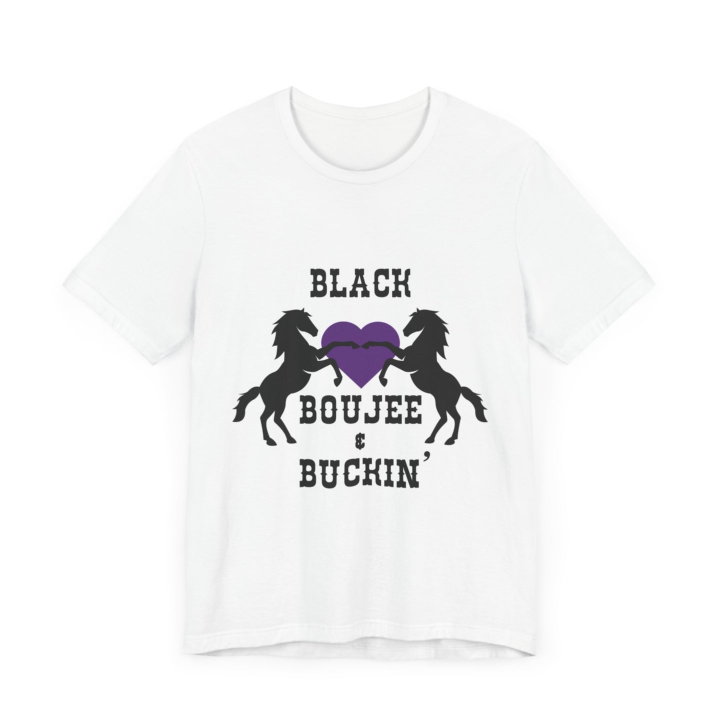 Black Boujee & Buckin' Women's Jersey Tee - Purple Heart