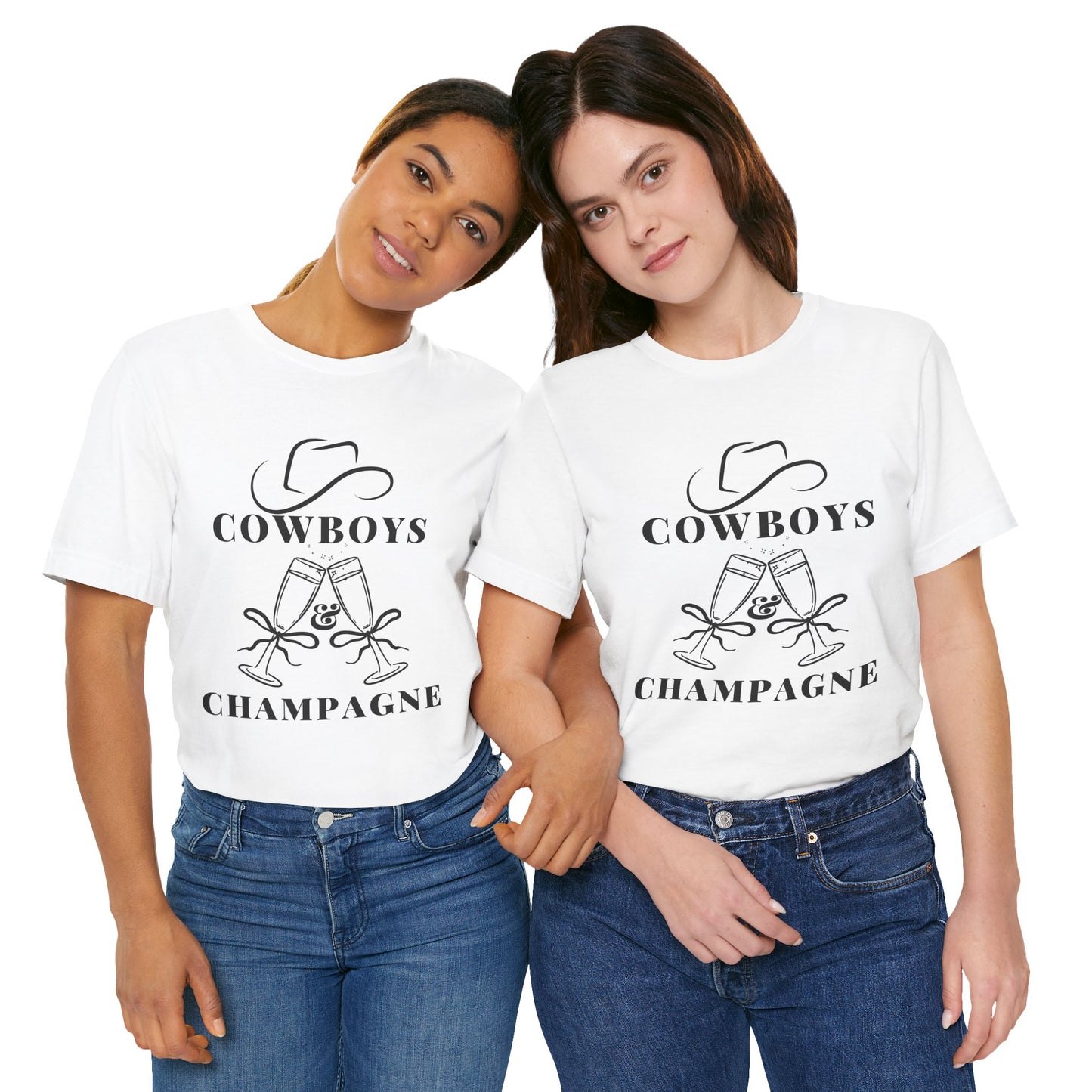Cowboys Champagne Short Sleeve - White Tee